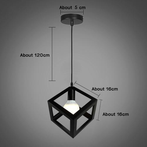 Modern Geometric Iron Pendant Light - Nordic Side - 