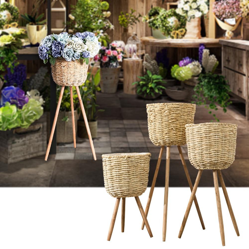 Ottilie - Handmade Bamboo Standing Basket - Nordic Side - 08-06, modern-farmhouse