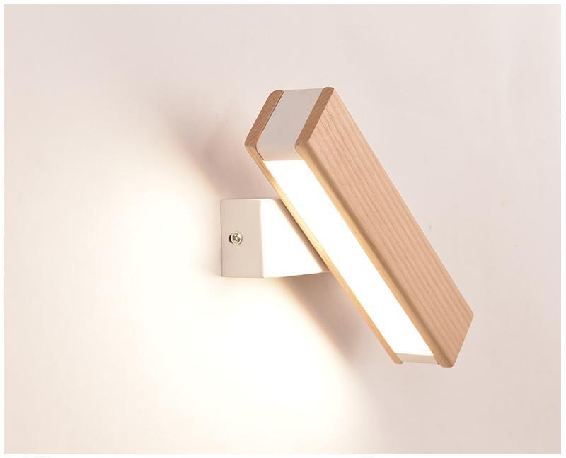 Rotatable Wooden Wall Light - Nordic Side - 