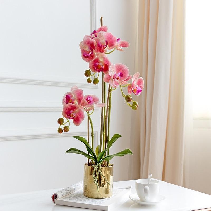 Gold Vase with Orchids - Nordic Side - 