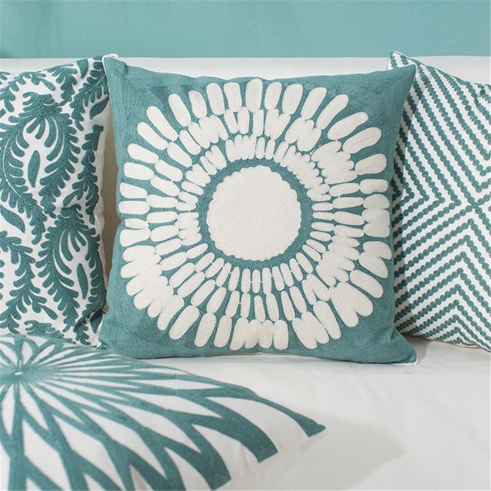 Minty Green Vintage Pattern Cushion Covers - Nordic Side - 