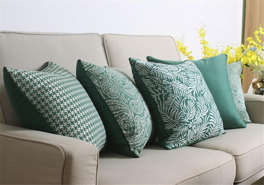 Green Vintage Pattern Cushion Covers - Nordic Side - 