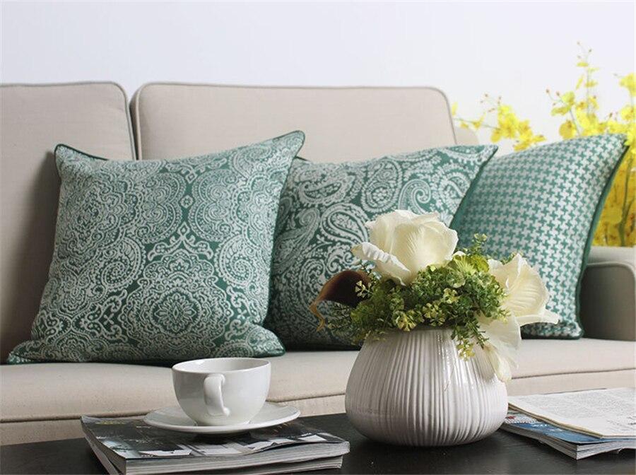 Green Vintage Pattern Cushion Covers - Nordic Side - 