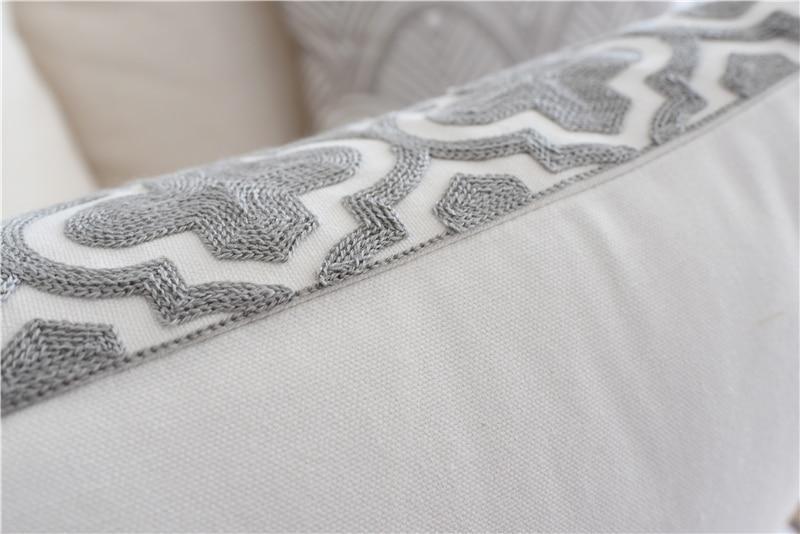 Grey Vintage Pattern Cushion Covers - Nordic Side - 