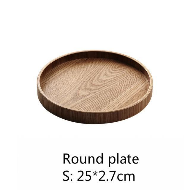 Wooden Round/Oval/rectangular Serving Tray - Nordic Side - 