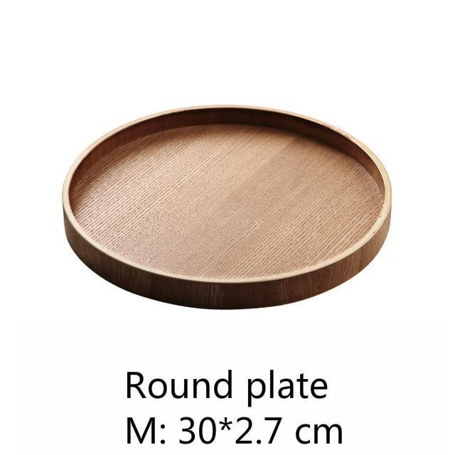 Wooden Round/Oval/rectangular Serving Tray - Nordic Side - 