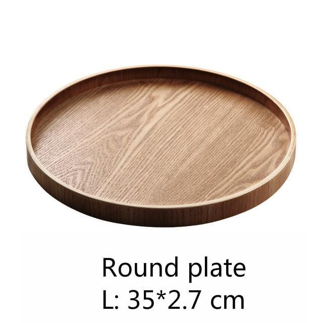 Wooden Round/Oval/rectangular Serving Tray - Nordic Side - 