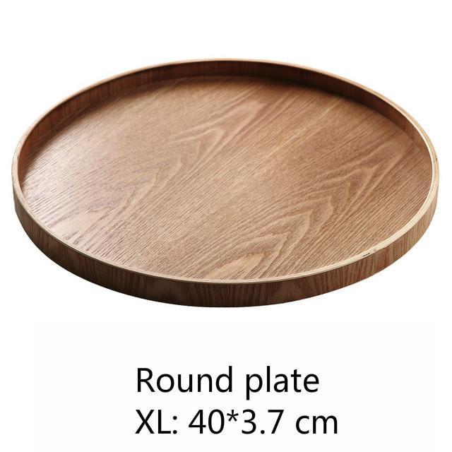 Wooden Round/Oval/rectangular Serving Tray - Nordic Side - 