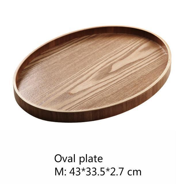 Wooden Round/Oval/rectangular Serving Tray - Nordic Side - 