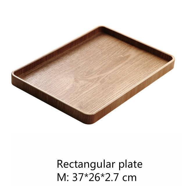 Wooden Round/Oval/rectangular Serving Tray - Nordic Side - 