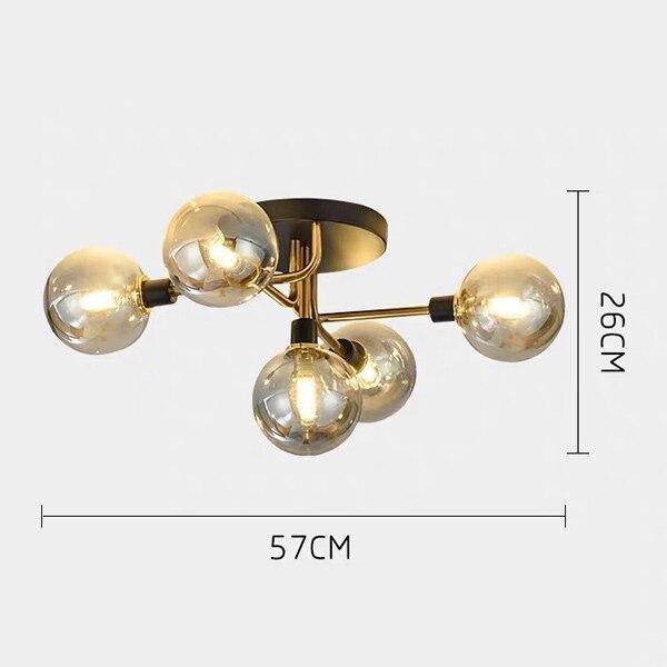 Postmodern Glass Ball Ceiling Light - Nordic Side - 