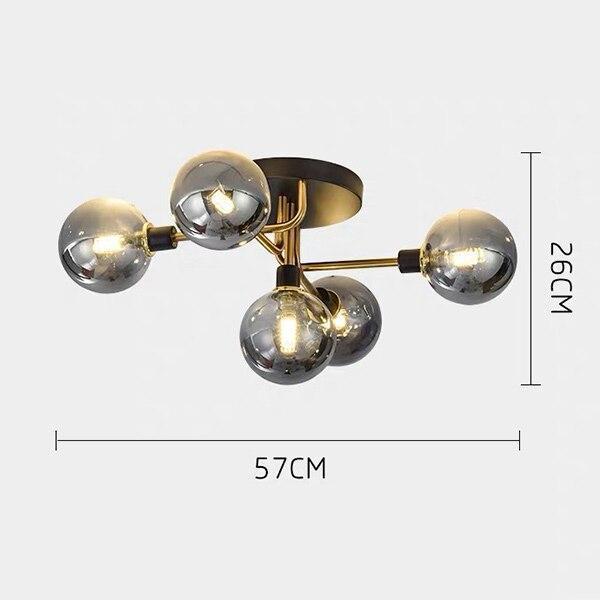 Postmodern Glass Ball Ceiling Light - Nordic Side - 