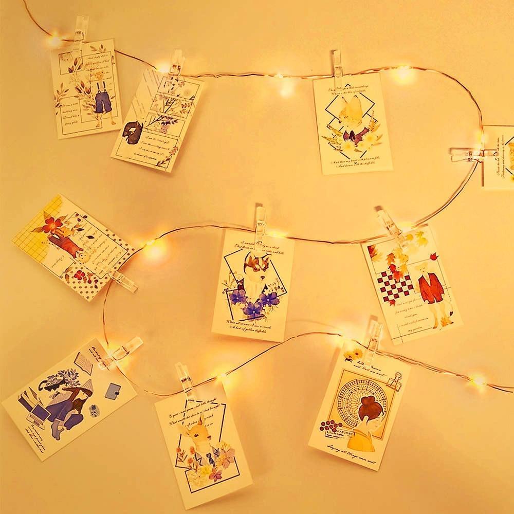 Strung - LED Fairy Light String with Photo Clips - Nordic Side - modern-pieces