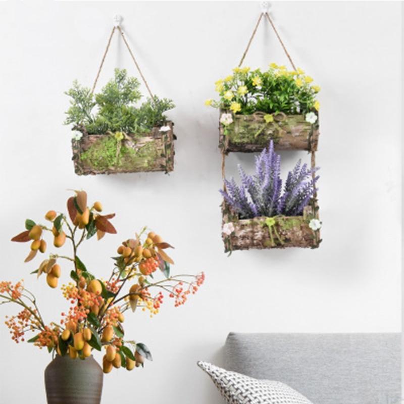 Moss - Vertical Hanging Bark Planter - Nordic Side - 11-18, feed-cl1-planters, modern-farmhouse, modern-planter-collection