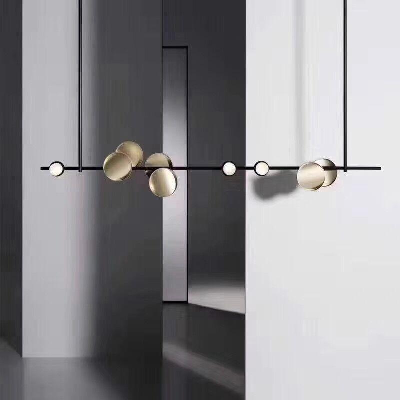 Minimal Golden Dot & Black Line Light - Nordic Side - 