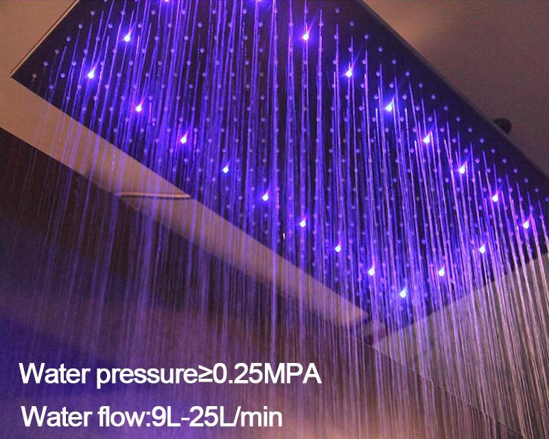 Massimo - Luxury LED Rainfall Ceiling Shower Head - Nordic Side - 01-23, modern-pieces