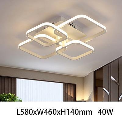 NEO Gleam Rectangle Acrylic Aluminum Modern Led ceiling lights for living room bedroom AC85-265V White Ceiling Lamp Fixtures - Nordic Side - 