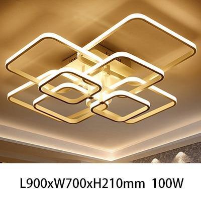 NEO Gleam Rectangle Acrylic Aluminum Modern Led ceiling lights for living room bedroom AC85-265V White Ceiling Lamp Fixtures - Nordic Side - 