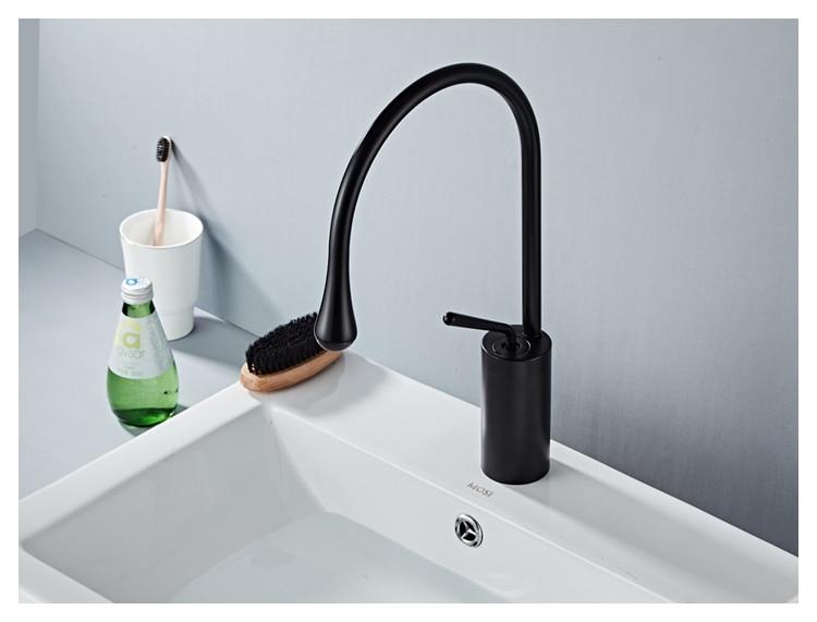 Raffeto - Brass Crane Bathroom Faucet - Nordic Side - 03-12, modern-pieces