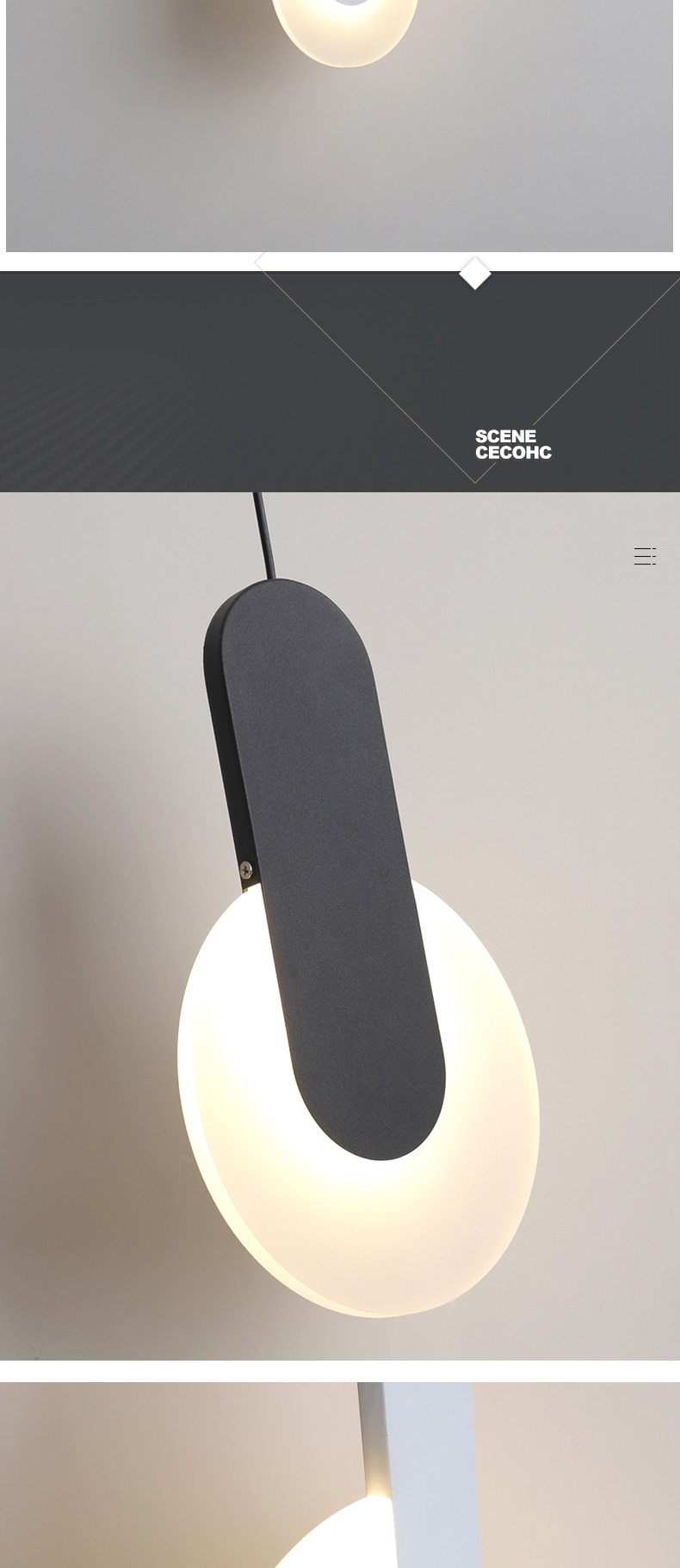 Declan - Modern LED Hanging Light - Nordic Side - 5-22, feed-cl1-lights-over-80-dollars