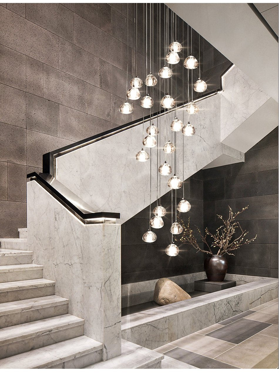 Crystal Ball Chandlier Stair case Chandelier - Nordic Side - 