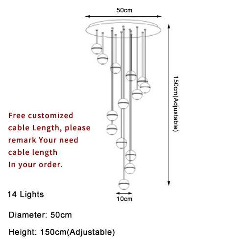 Yoogee Staircase Chandelier - Nordic Side - 