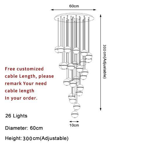 Yoogee Staircase Chandelier - Nordic Side - 