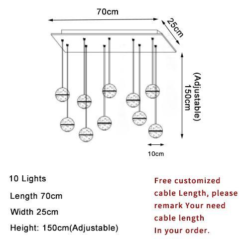 Yoogee Staircase Chandelier - Nordic Side - 