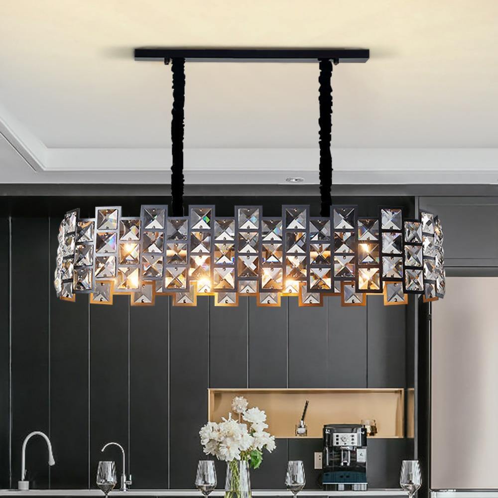 Mimis' Triplet - Nordic Side - black, chandelier, crystal, pendant