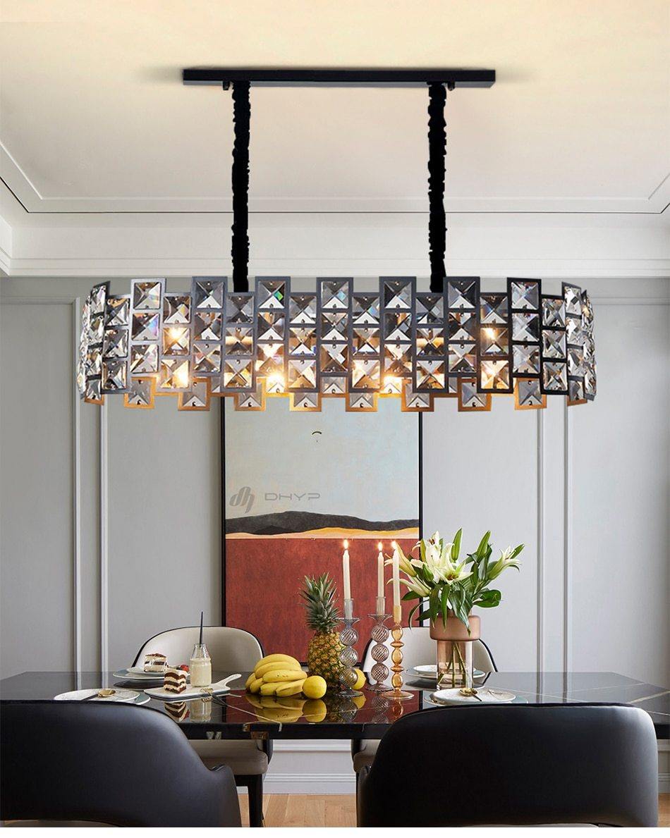 Mimis' Triplet - Nordic Side - black, chandelier, crystal, pendant