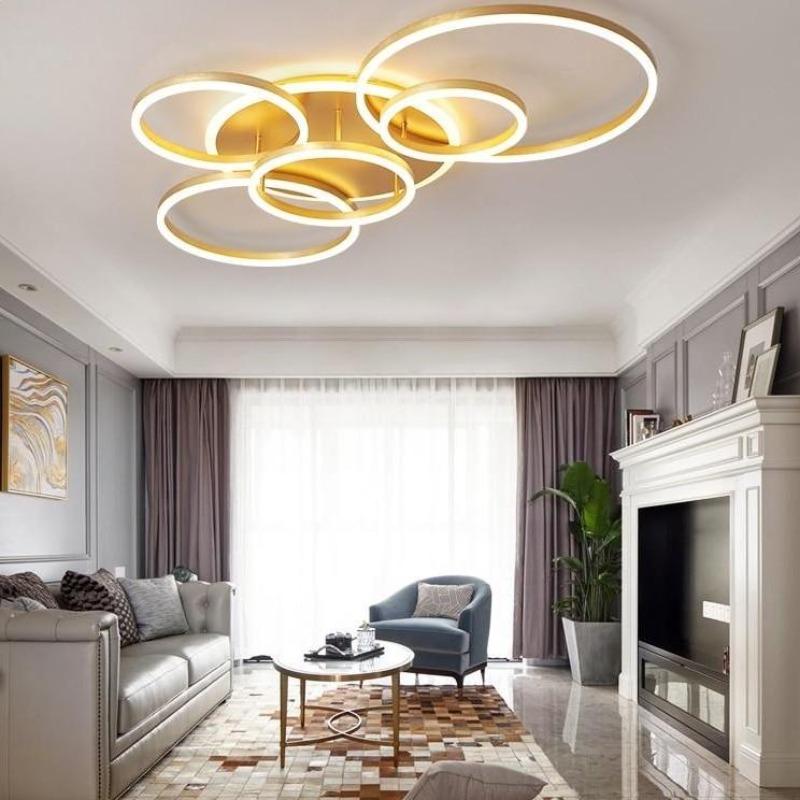 Hatillo Geometric Ceiling Light - Multi-Layer Design