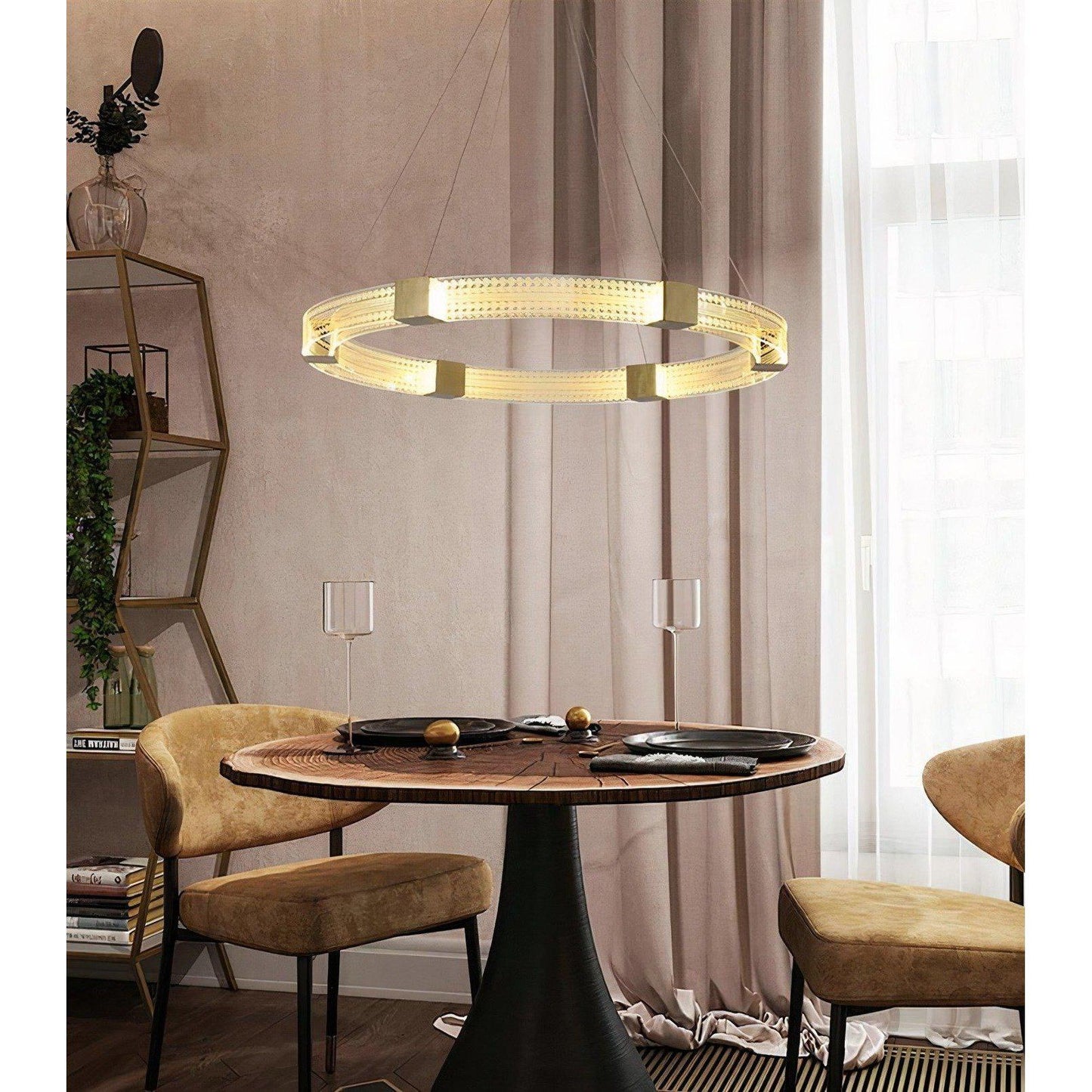 Lorenzo Modern LED Chandelier - Metallic Accents