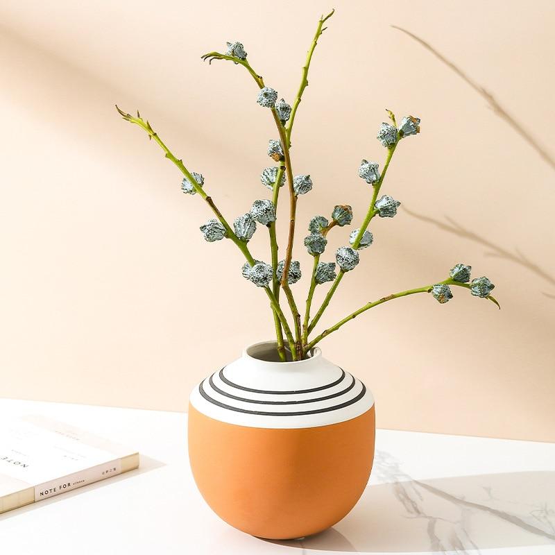 Charlotte Modern Orange Ceramic Vase