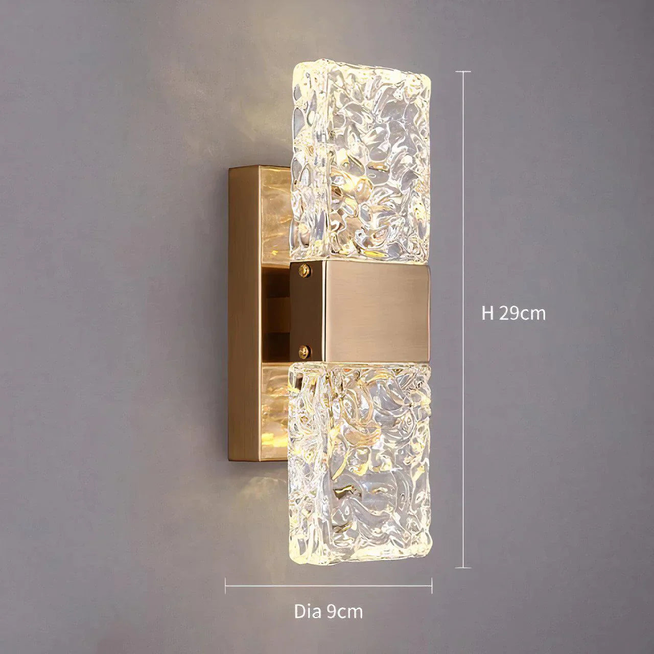 Valdis Feminine Glass Wall Light