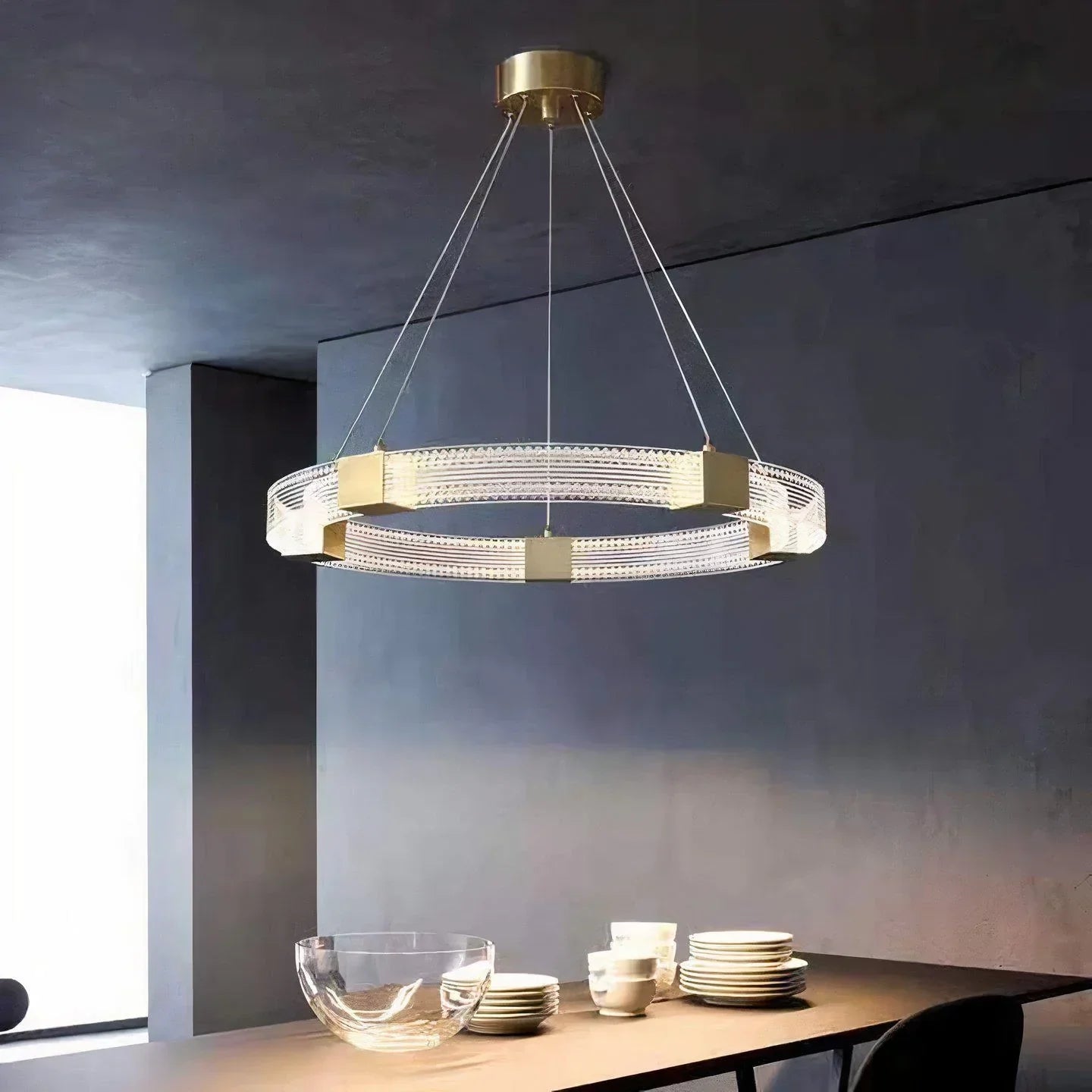 Lorenzo Modern LED Chandelier - Metallic Accents