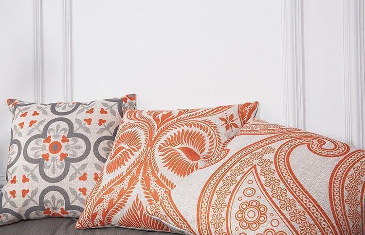 Red Orange Vintage Cushions - Nordic Side - 