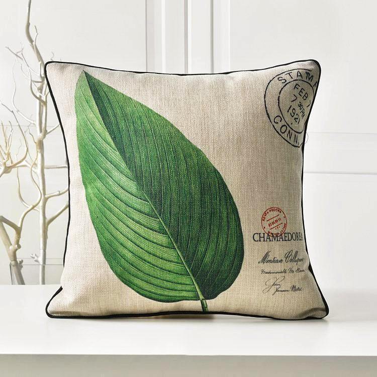 Tropic Leaf with Floral Cushion Cover - Nordic Side - 