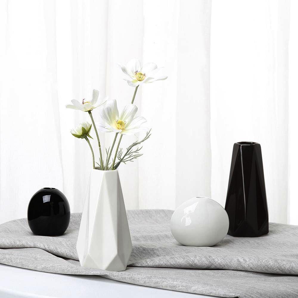 Black & White Ceramic Origami Vases - Nordic Side - 