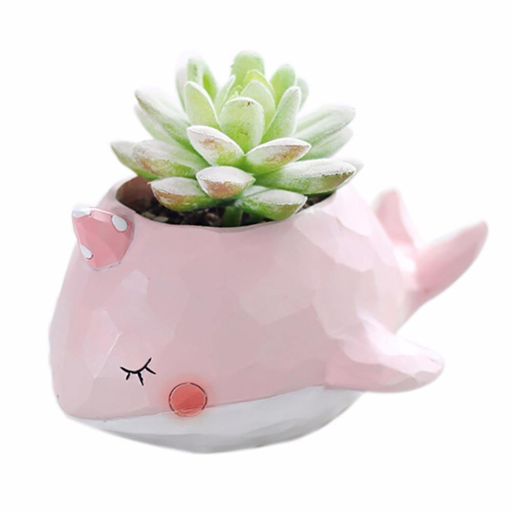 Natural Resin Animal Plant Pot - Nordic Side - 