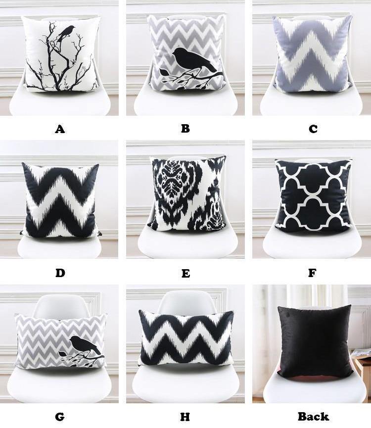 B&W Velvet Vintage Cushion - Nordic Side - 