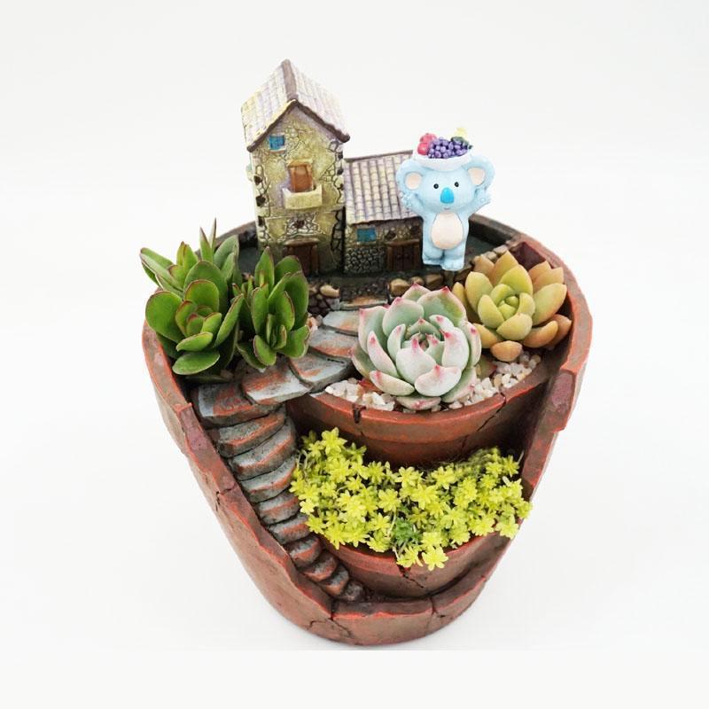 Resin Pot of Mini Village - Nordic Side - 