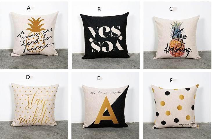 Black & Gold Cushions - Nordic Side - 