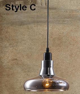 Grey Glass Vintage Pendant Light - Nordic Side - 