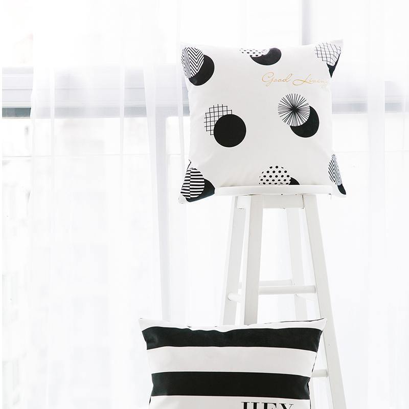 Plush Geometric Scandi Cushion - Nordic Side - 