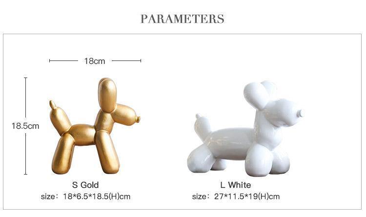 Resin Balloon Dog Figures - Nordic Side - 