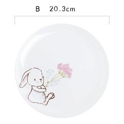 1PC 8 inch Rabbit Dinner Dishes - Nordic Side - 