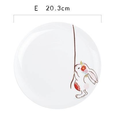 1PC 8 inch Rabbit Dinner Dishes - Nordic Side - 