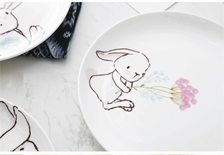 1PC 8 inch Rabbit Dinner Dishes - Nordic Side - 