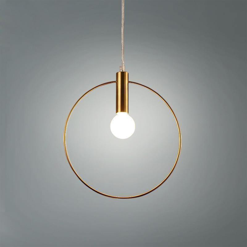 Antique Gold Ring Pendant Light - Nordic Side - 