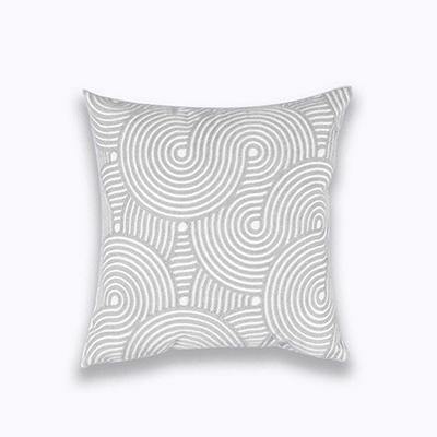 Grey Classic Embroidery Cushions - Nordic Side - 